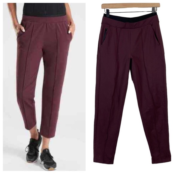 Athleta Pants - Athleta Venice Pintuck Pant in Antique Burgundy XS